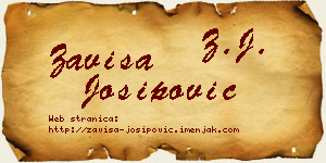 Zaviša Josipović vizit kartica
